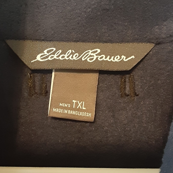 EDDIE BAUER FLEECE FULL ZIP VEST '08 ATLANTIC BLUE MENS SIZE XL TALL ( TXL)  EUC - Picture 2 of 11